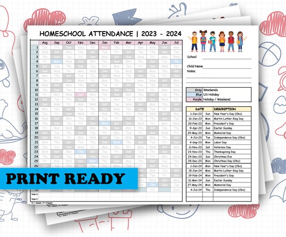 Daily Log Wall Chart