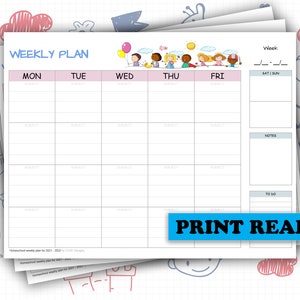 Homeschool Kit - Weekly Plan | Planner | 2022 - 2023 | homeschooling