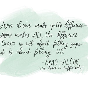 Brad Wilcox, &quot;His Grace is Sufficient&quot; Quote Digital Print