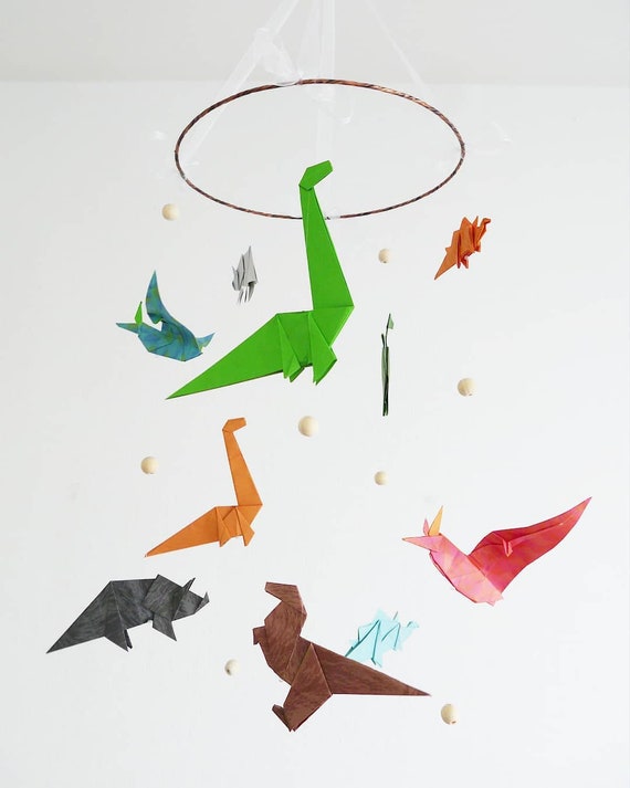 Mobile Origami Fait Main Pour Decoration Chambre Bebe Et Etsy