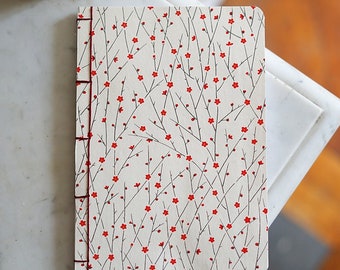 Handmade 2024 diary in Japanese Washi paper - Japanese binding and covers - A5 format - Made in France