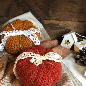 Decorative crochet pumpkin