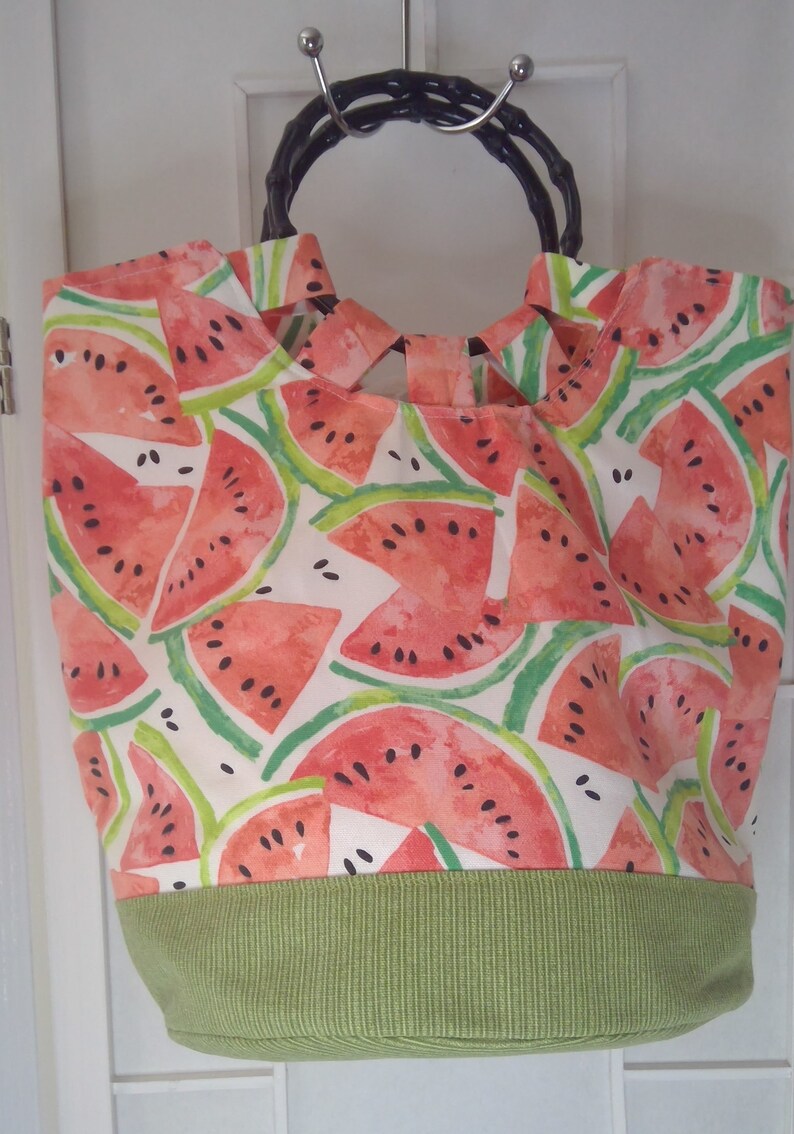 Watermelon Piece Blue Pattern Print Premium Backpack main image 1
