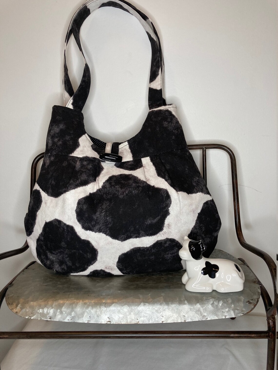Cow Print Satchel Shoulder Bag Etsy