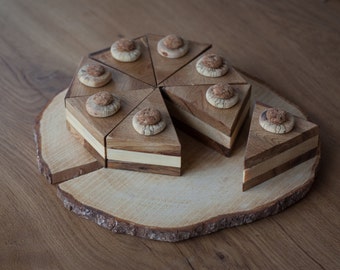 Gâteau en bois - bois de chêne, bois de bouleau.
