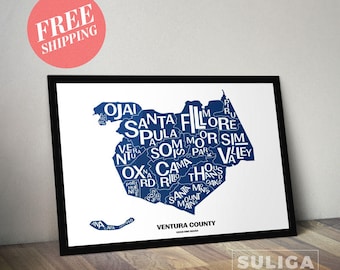 18x24 Ventura County Art Map