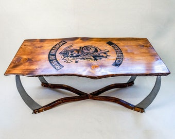 Table en Bois Massif et Acier Sons Of Anarchy