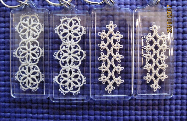 Keyrings Tatted motif