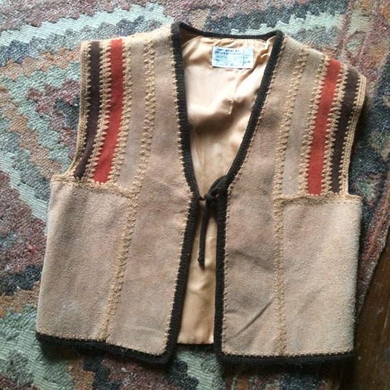 1940s western cowhide vest small size