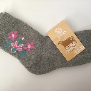 Warm, Thick, Soft Wool Socks (flower) - Sock for Sock: Buy One, Donate One to the Red Cross!