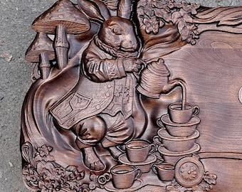 Low Gongfu Tea Table "Tea Moments" - big tray for chinese tea Ceremony 65x35cm, removable legs, a unique gift.