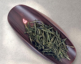 2-in-1 Tea Scale & Cha He – Digital 0.1g Gram Scale with Wooden Look | Gongfu Tea Ceremony Tool | Built-in Battery, Charger