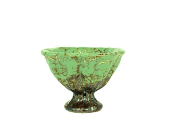 Kintsugi Style Cup for Tea Ceremony – Handmade Pottery Bowl with Golden Glaze, Wabi Sabi Aesthetic, Teacup, Unique Lotus cup