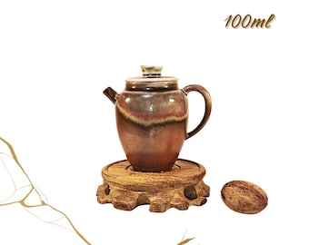 Small Teapot 100ml | Gift for tea lovers | Gongfu teapot | Tea ceremony pot | Retro mini teapot | Chinese Teapot | Individual tea party |