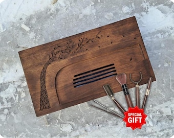 Tea tray handmade, table for tea ceremony "Wind"