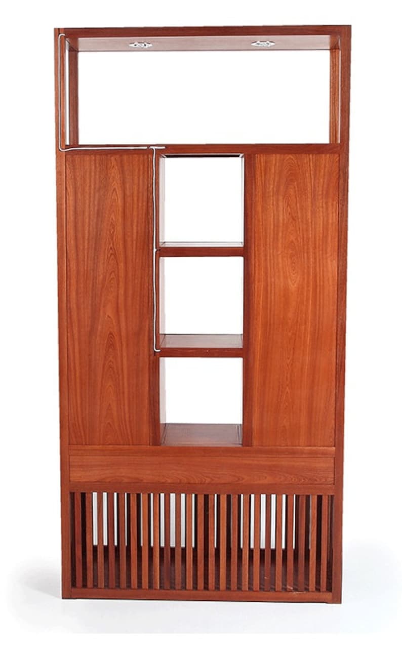 Tea Storage With Backlight and Shelves A Wardrobe Etsy