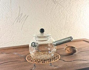 A small glass teapot 130ml with bag as a gift | Handmade gongfu pot | mini teapot | Travel teapot | tea ceremony pot | Kuysu teapot