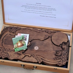 Gift Tea Tray – Personalized Engraved Chaban – Luxury Wooden Tea Tray – Gongfu Tea Ceremony Board - Gift Box
