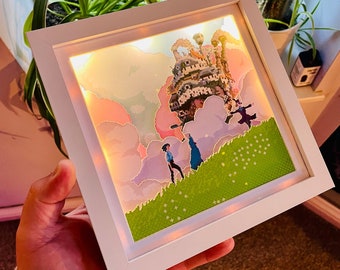 LOVE & MAGIC - Anime “Enchanted Castle” framed 3D paper art shadow box