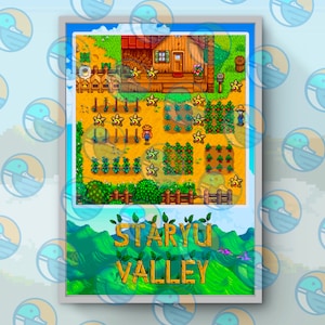 STARYU VALLEY - Impresión artística pixel art tamaño A5 (media carta)/A4 (carta)