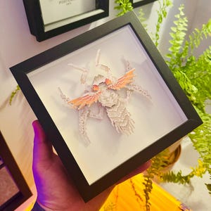 HUNTER ENTOMOLOGY - Pacchetto cornice e stampa pixel art con scatola di carta 3D "Helldivers 2" di Terminids