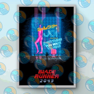 PÓSTER DE BLADE RUNNER 2049 - Impresión artística en pixel art, tamaño A5 (media carta)/A4 (carta)