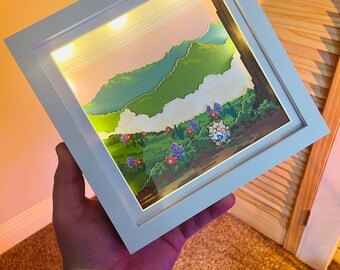 WILD TOGEPI APPEARED - framed 3D paper art shadow box