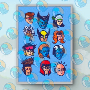 X-HEADS - X-Men Impresión artística A5 (media carta)/A4 (carta)