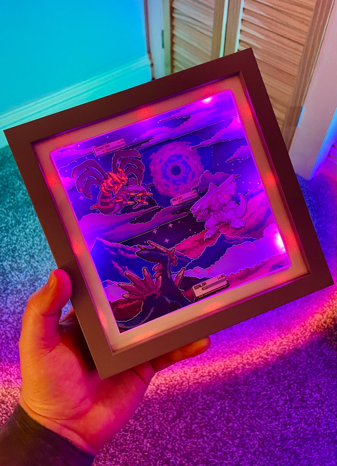 DIALGA Vs PALKIA Vs GIRATINA Pokemon Framed 3D Paper Art Shadow Box - Etsy