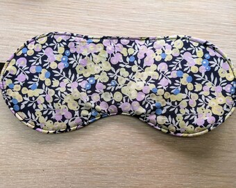 Sleep mask in Liberty lawn cotton . Travel Mask. Yoga meditation relaxation mask. Gift for her