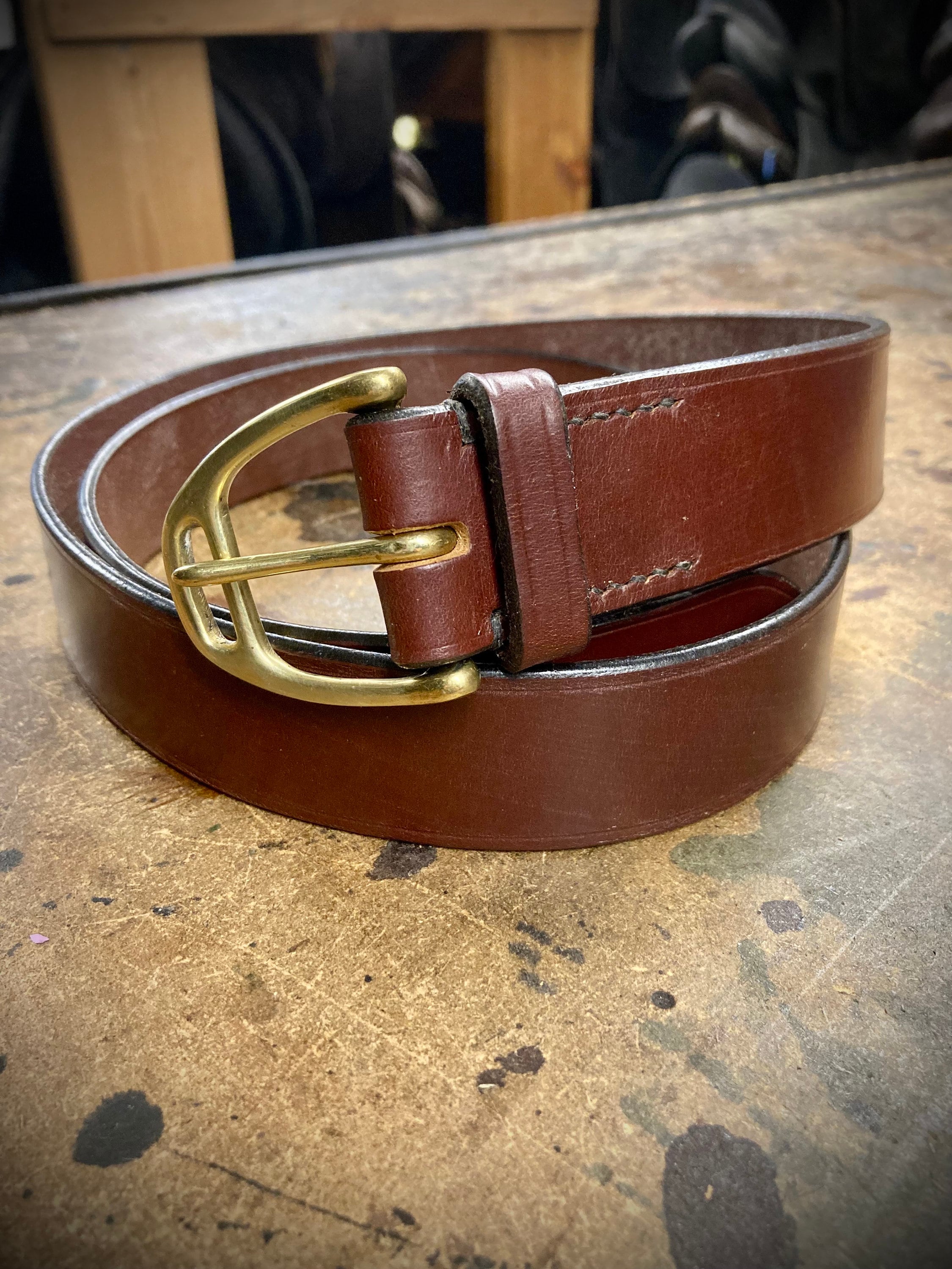 Handmade Bridle Leather Stirrup Belt | Equestrian Style - Etsy display picture 2