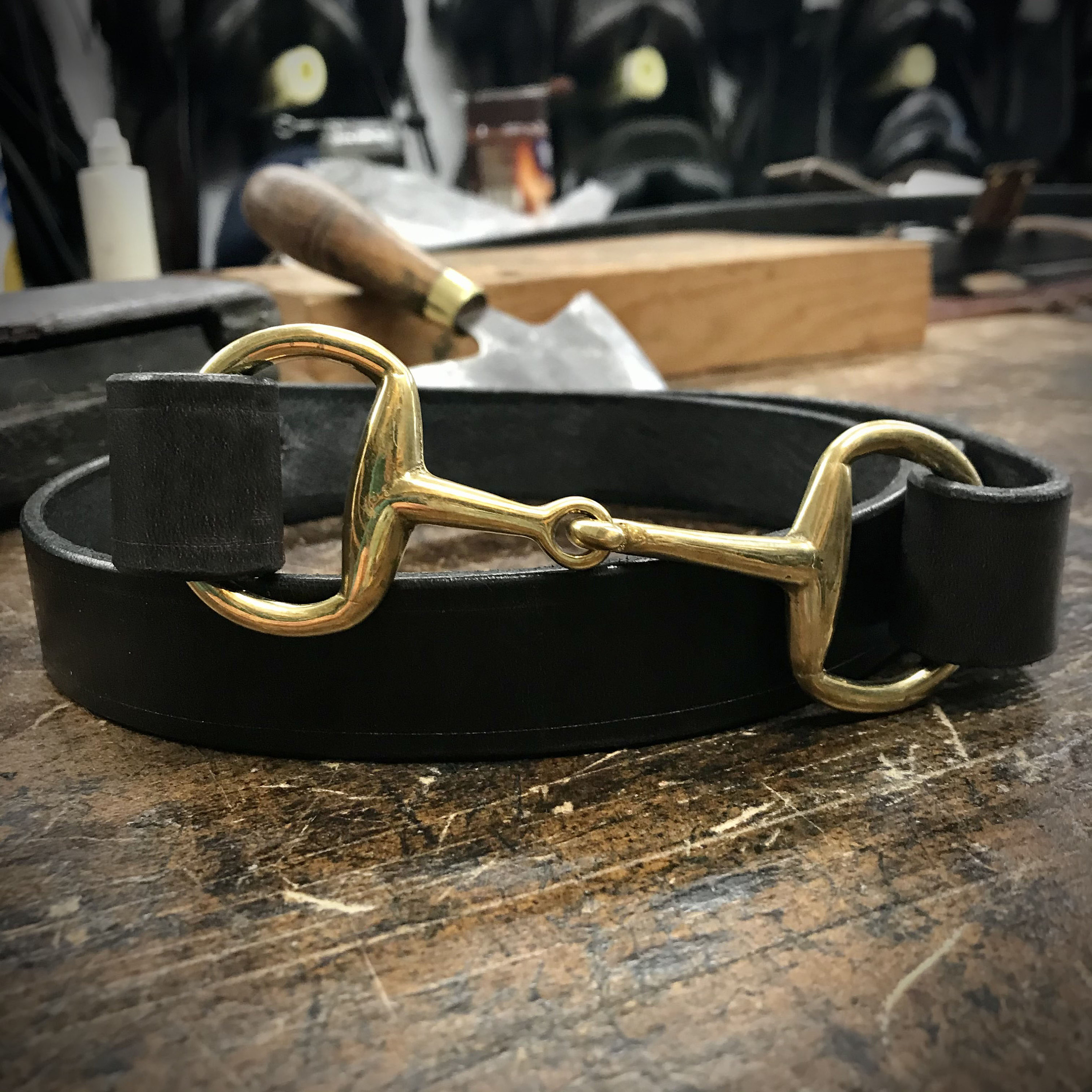 Equestrian Belt with Snaffle Horse Bit