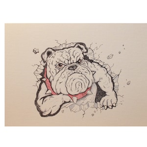 Blank Inside Card Muscle Dog/ Bull Dog Card/Any Occasion Card/All Cards Fit into 5x7Frame/PERSONALIZE IT!