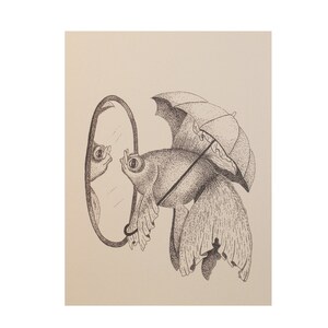 I,m So Pretty Blank inside card/ fish stipple/ stipple Fish card/ Fish Art/All cards fits into a 5&quot;x 7&quot; frame!/PERSONALIZE IT!