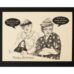 Old Lady Funny Perk Up Birthday Card/Joke Old Lady Card/Old Lady Joke Card/All cards fits into a 5&quot;x 7&quot; frame! PERSONALIZE IT!
