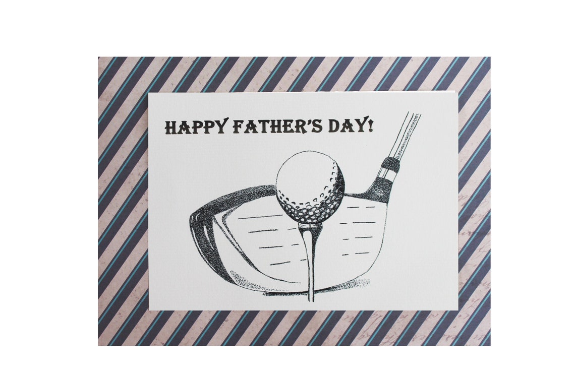Father's Day Golf Card/Father's Day Golf Ball/Golf Etsy