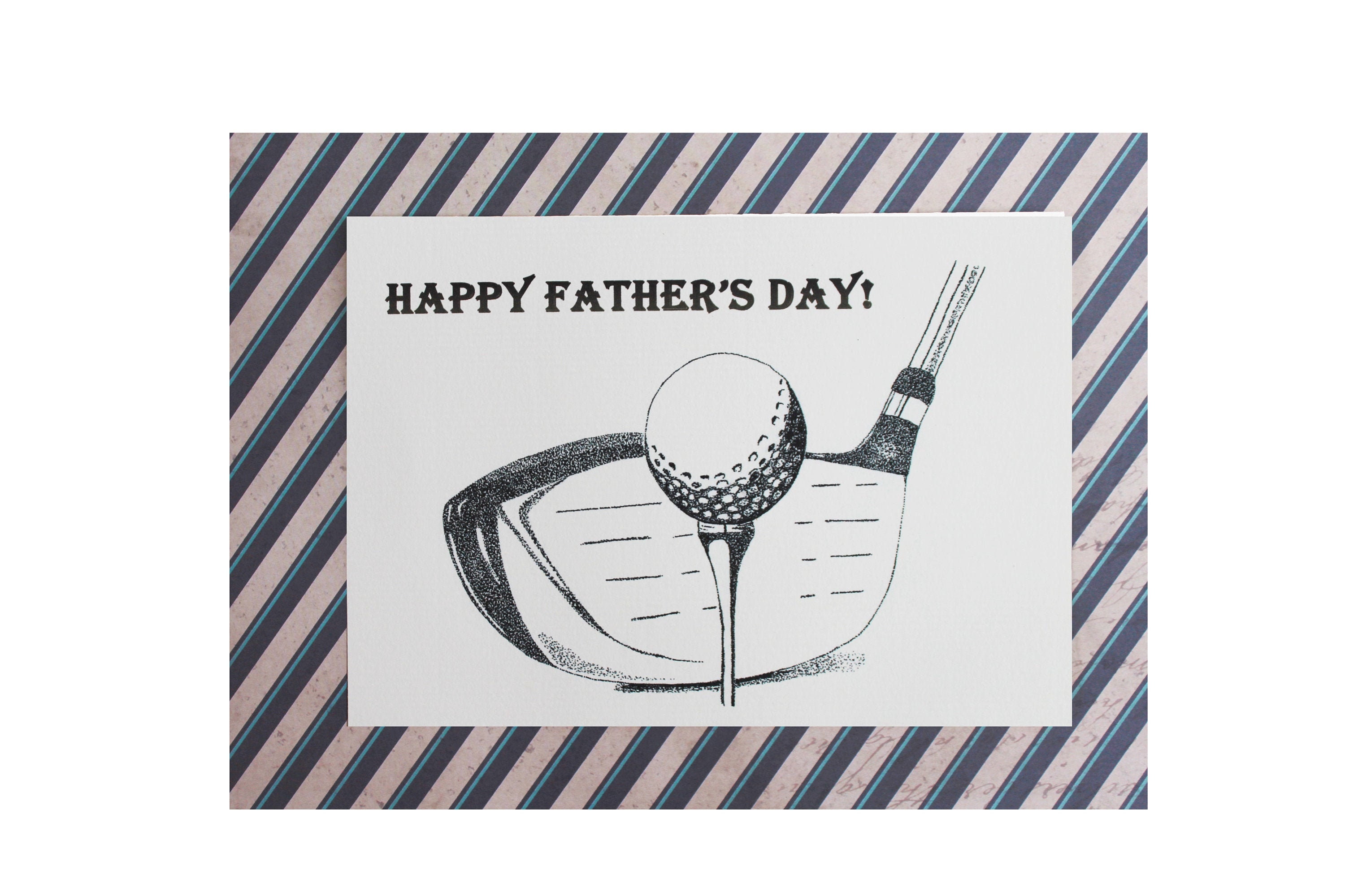 Father's Day Golf Card/Father's Day Golf Ball/Golf Etsy