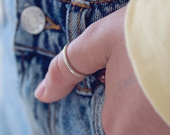 Thumb Ring, Minimalist Silver Ring, Silver Ring for Women, Silver Thin Ring, Stacking  Silver Ring, Dainty Silver Ring, Simple Silver Ring