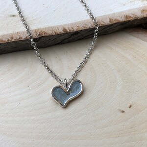 Heart Necklace, Silver Heart Necklace, Heart Pendant Necklace, Heart Charm Necklace, Love Pendant Necklace, Cute Necklace, Heart jewelry