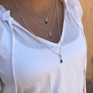 Silver Necklace Set, 3 Necklace Set, Layered Necklace Set, Teardrop Charm Necklace, Tiny Teardrop Necklace, Boho Silver Necklace, Tiny Charm