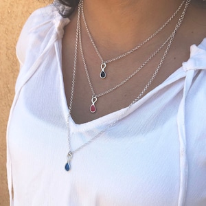 Layered Necklace, Silver Necklace Set, 3 Necklace Set, Boho Necklace, Teardrop Pendant Necklace, Tiny Teardrop Necklace, Boho Silver Jewelry