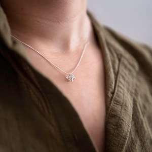 Collar de estrella de David 3D, collar Merkaba, collar colgante pequeño para mujeres, joyería judía, collar de cábala, regalo para mamá, amuleto de la suerte