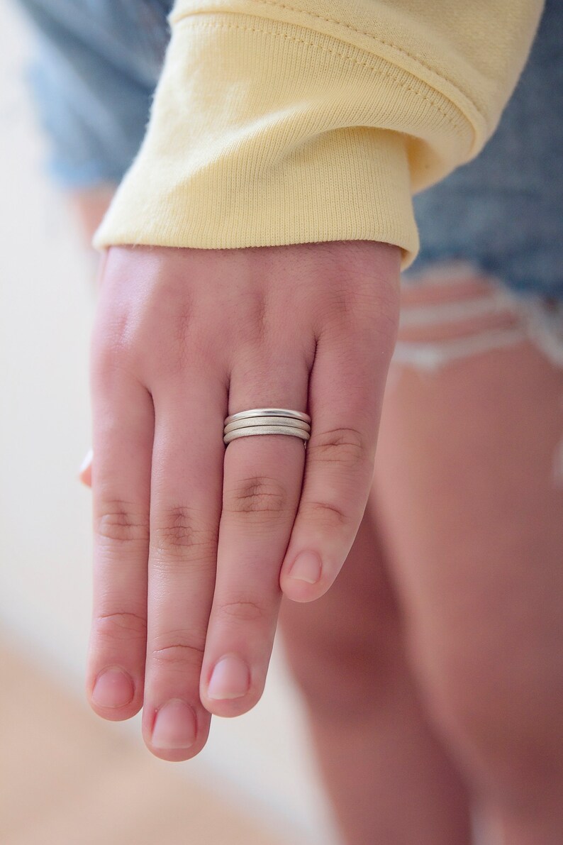 Silver Rings for Women Sterling Silver Stacking Rings Thin Etsy