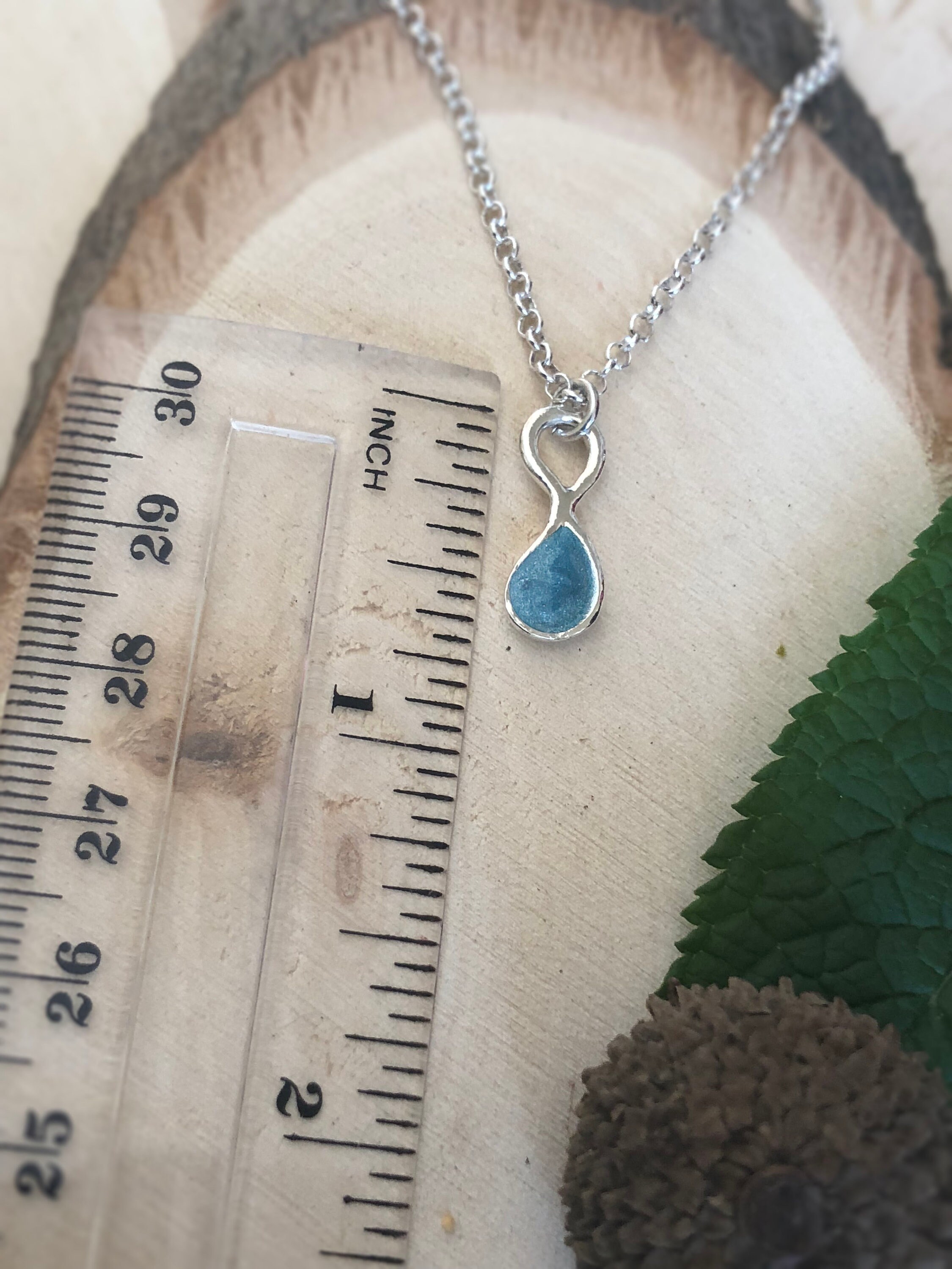 Collar Con Colgante De Jade Gota De Agua En Plata De Ley 925 - Quanhuafu