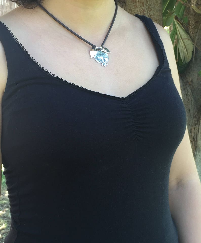 Unique Necklace Jewish Jewelry Fertility necklace Jewish Gift Unique Silver Jewelry Statement Silver Necklace Pomegranate Necklace