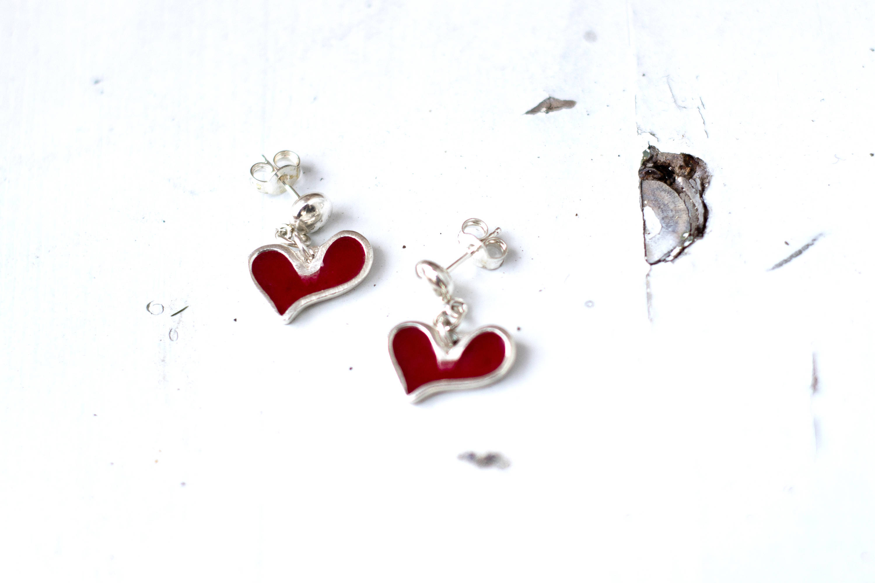 Silver Necklace Earrings Set, Heart Earrings, Heart Jewelry