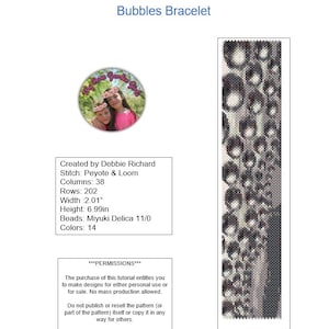 Bubbles Peyote Bracelet Pattern - Even Count