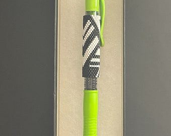 Geo Triangle in Neon GreenPilot G2 Pen For Sale With Cover