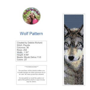 Wolf Peyote Bracelet Pattern Revised - Even Count