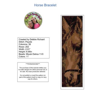 Horse Peyote Bracelet Pattern